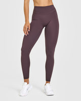 Unified High Waisted Leggings | Dark Umber Brown