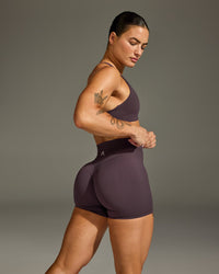 Unified High Waisted Shorts 6" | Dark Umber Brown