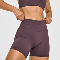 Unified High Waisted Shorts 6" | Dark Umber Brown