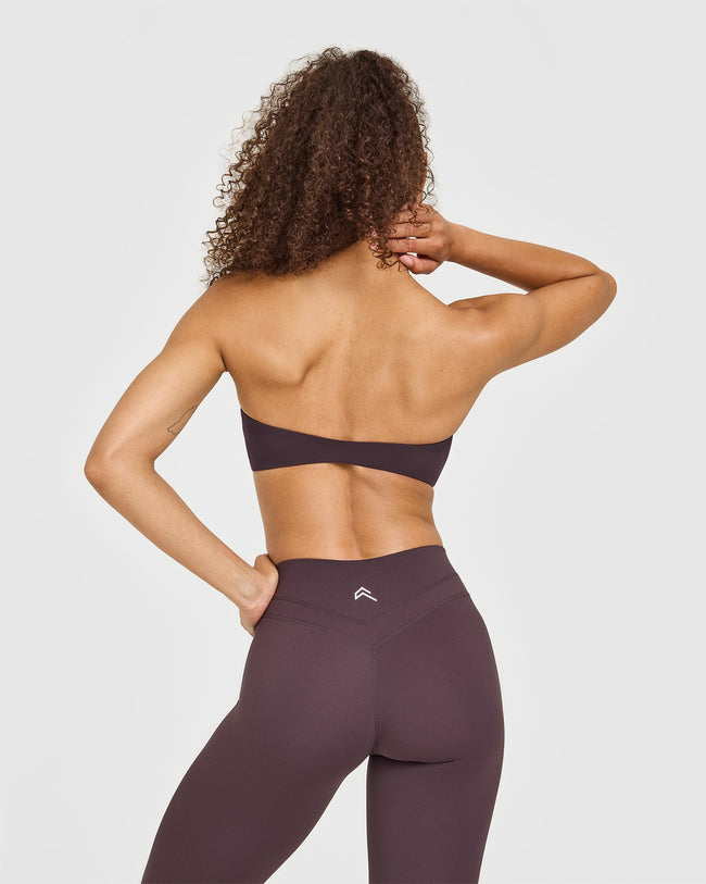 Unified Micro Bandeau Bralette | Dark Umber Brown