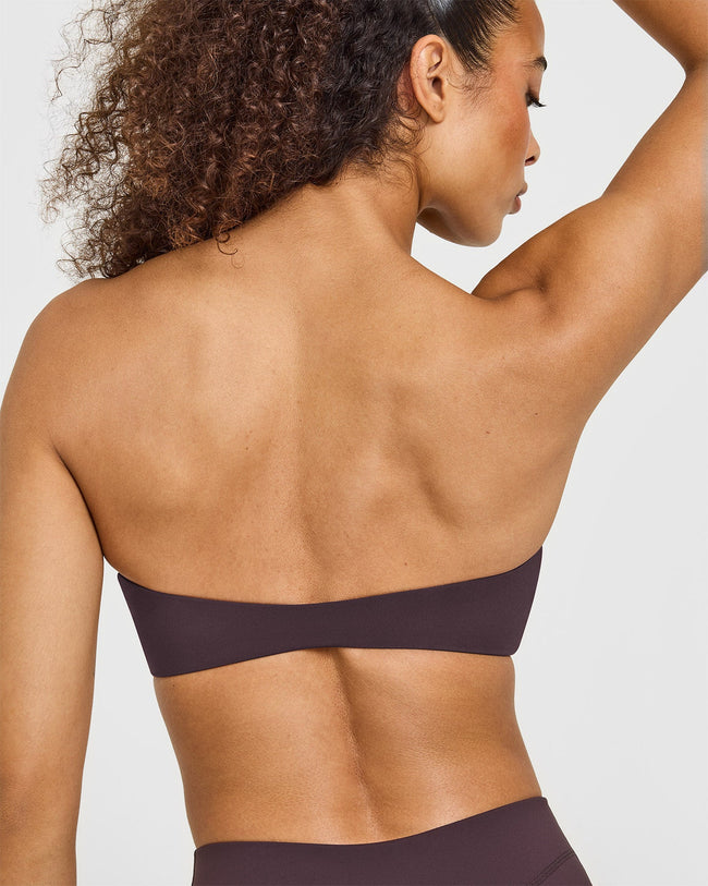 Unified Micro Bandeau Bralette | Dark Umber Brown
