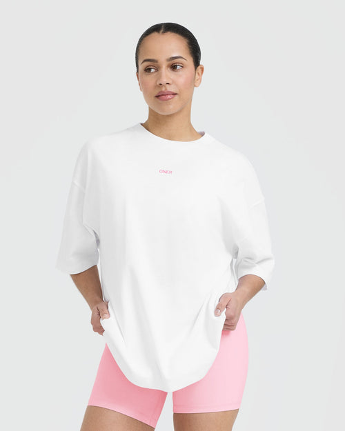 Oner Modal Raising The Bar Graphic Unisex T-Shirt | White