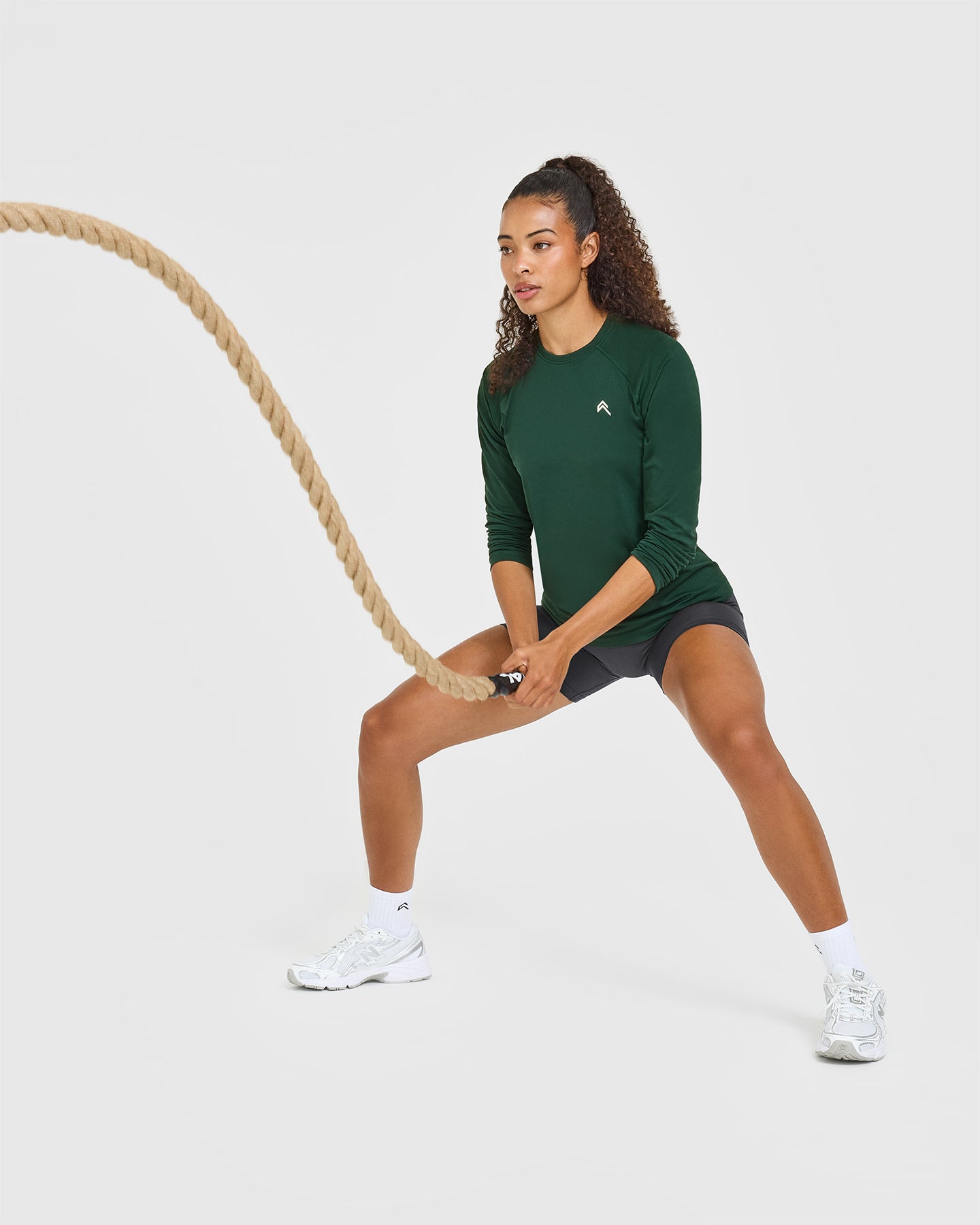 Go To Seamless Loose Long Sleeve Top | Racing Green
