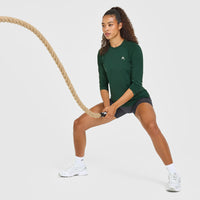 Go To Seamless Loose Long Sleeve Top | Racing Green