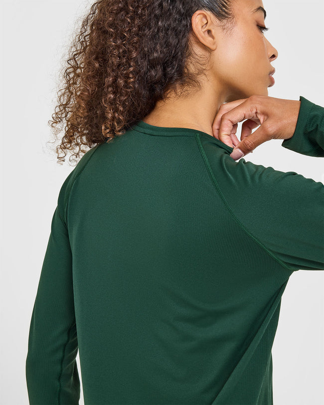 Go To Seamless Loose Long Sleeve Top | Racing Green