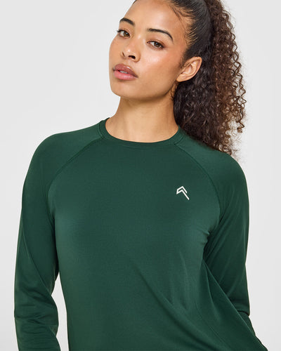 Go To Seamless Loose Long Sleeve Top | Racing Green