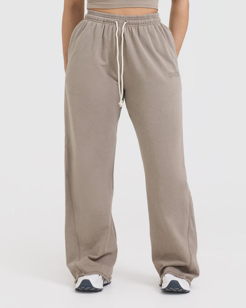 Oner Modal Raw Lounge Wide Leg Joggers | Washed Minky