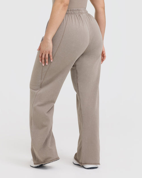 Raw Lounge Wide Leg Joggers | Washed Minky