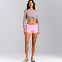 FormeSoft™ Relaxed Slash Neck Long Sleeve Top | Dusty Purple