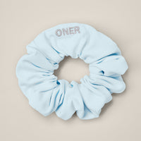 SoftMotion™ Scrunchie with Grey Logo | Cloud Blue
