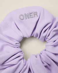 SoftMotion™ Scrunchie with Grey Logo | Lavender Purple