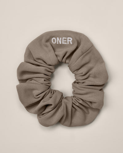 SoftMotion™ Scrunchie with Grey Logo | Minky
