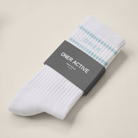 Varsity Stripe Long Crew Socks 1 Pack | Cloud Blue