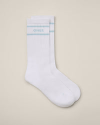 Varsity Stripe Long Crew Socks 1 Pack | Cloud Blue