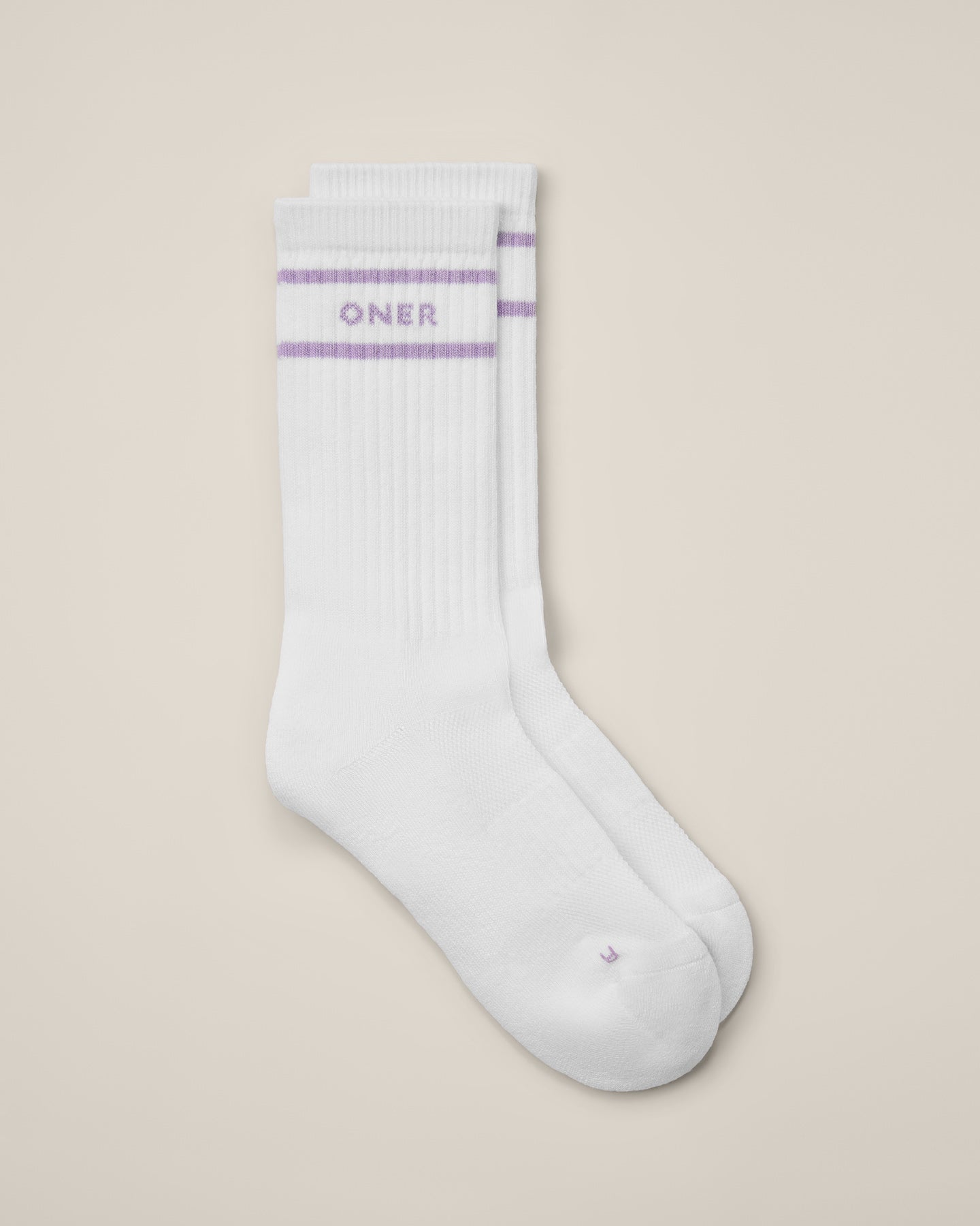 Varsity Stripe Long Crew Socks 1 Pack | Lavender Purple