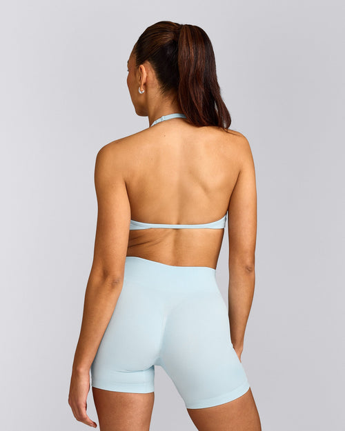 EnhanceLift™ Seamless Minimal Halter Neck Bralette | Cloud Blue