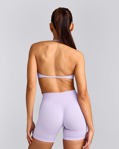 EnhanceLift™ Seamless Minimal Halter Neck Bralette | Lavender Purple