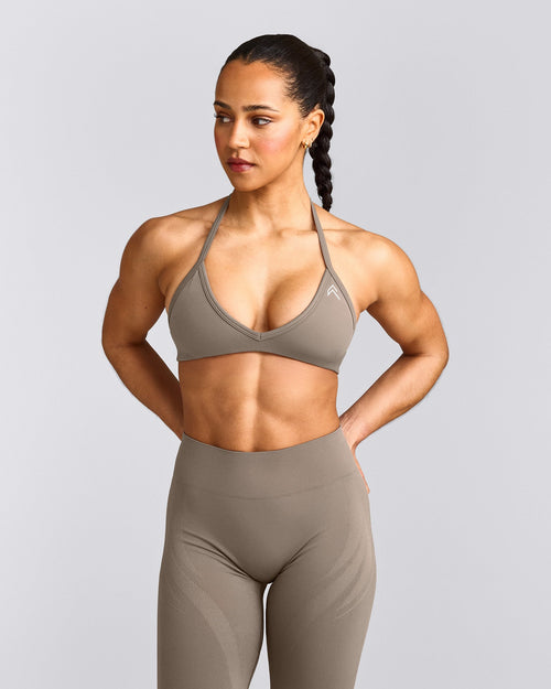 EnhanceLift™ Seamless Minimal Halter Neck Bralette | Warm Minky