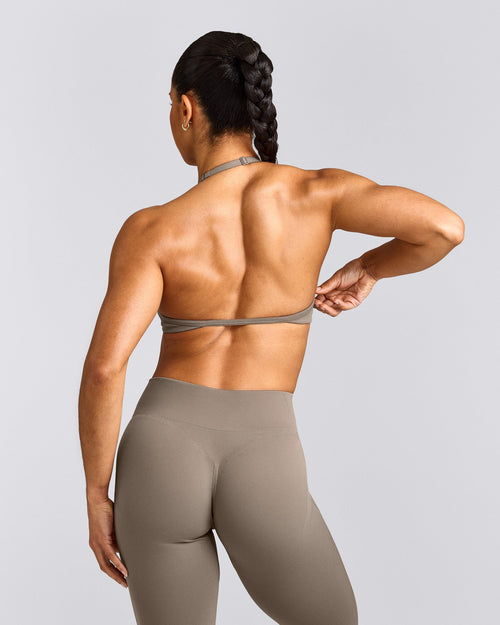EnhanceLift™ Seamless Minimal Halter Neck Bralette | Warm Minky