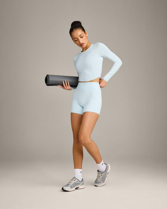 Mellow™ Motion Crew Neck Long Sleeve Mid Top | Cloud Blue