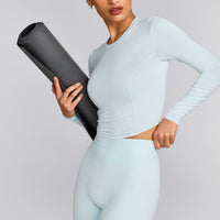 Mellow™ Motion Crew Neck Long Sleeve Mid Top | Cloud Blue
