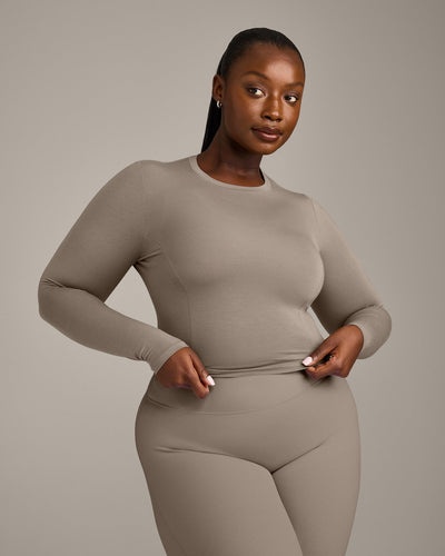 Mellow™ Motion Crew Neck Long Sleeve Mid Top | Warm Minky