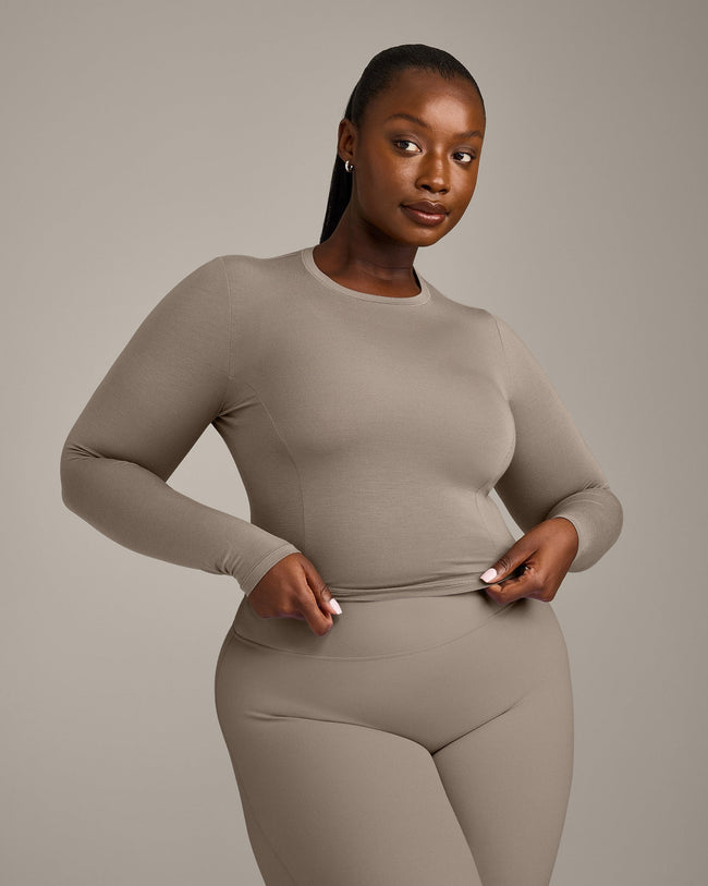 Mellow™ Motion Crew Neck Long Sleeve Mid Top | Warm Minky