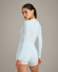 Mellow™ Motion Crew Neck Long Sleeve Top | Cloud Blue