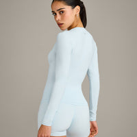 Mellow™ Motion Crew Neck Long Sleeve Top | Cloud Blue