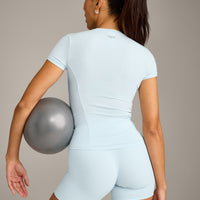 Mellow™ Motion Crew Neck Top | Cloud Blue