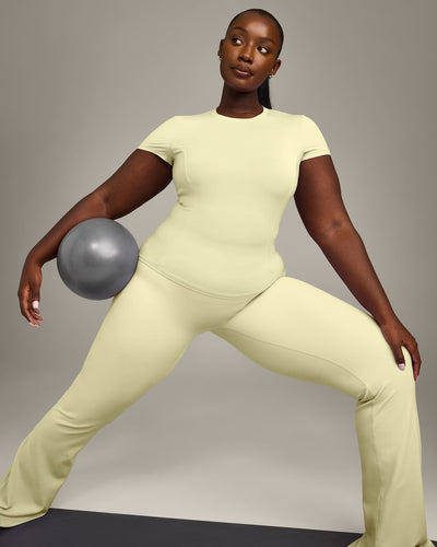 Mellow™ Motion Crew Neck Top | Pastel Yellow