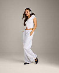 Mellow™ Rib Mid Short Sleeve Cardigan | White