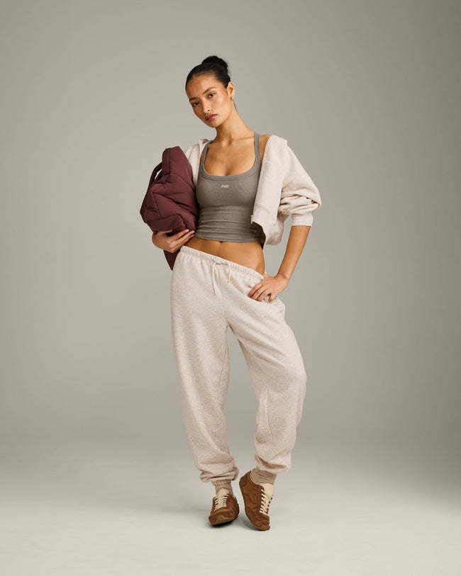 Mellow™ Rib Racer Back Mid Vest with Built in Bra Shelf | Warm Minky