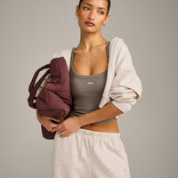 Mellow™ Rib Racer Back Mid Vest with Built in Bra Shelf | Warm Minky