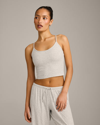 Oner At Home Night Strappy Mid Vest | Oat Marl