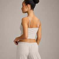 Oner At Home Night Strappy Mid Vest | Oat Marl