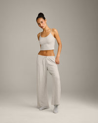 Oner At Home Night Strappy Mid Vest | Oat Marl