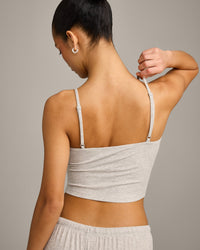 Oner At Home Night Strappy Mid Vest | Oat Marl