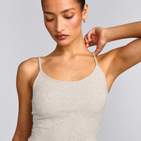 Oner At Home Night Strappy Mid Vest | Oat Marl