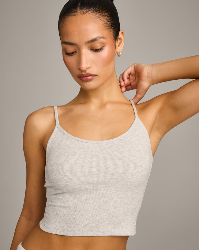 Oner At Home Night Strappy Mid Vest | Oat Marl