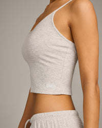 Oner At Home Night Strappy Mid Vest | Oat Marl