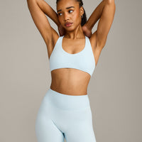 SoftMotion™ Bralette with Grey Logo | Cloud Blue