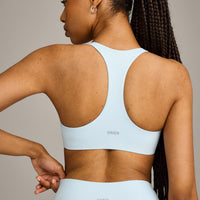 SoftMotion™ Bralette with Grey Logo | Cloud Blue