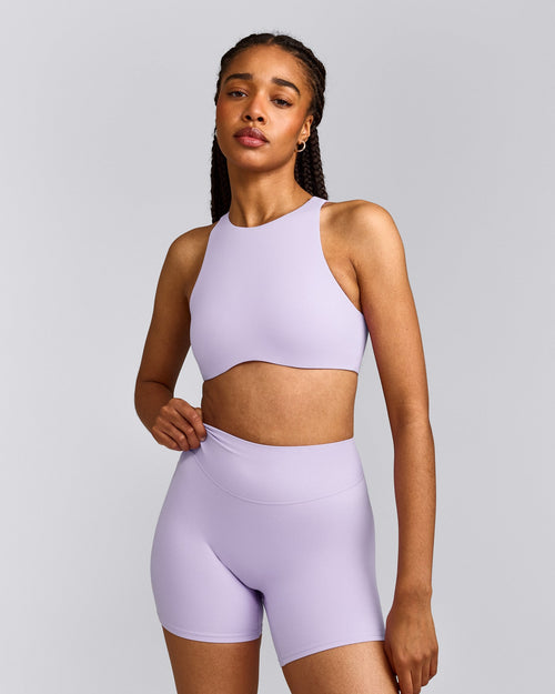 SoftMotion™ High Neck Sports Bra | Lavender Purple