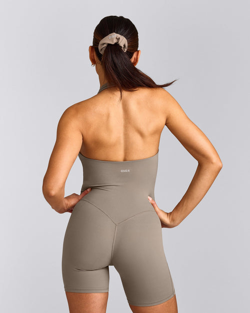 SoftMotion™ Halter Neck All In One Short | Minky