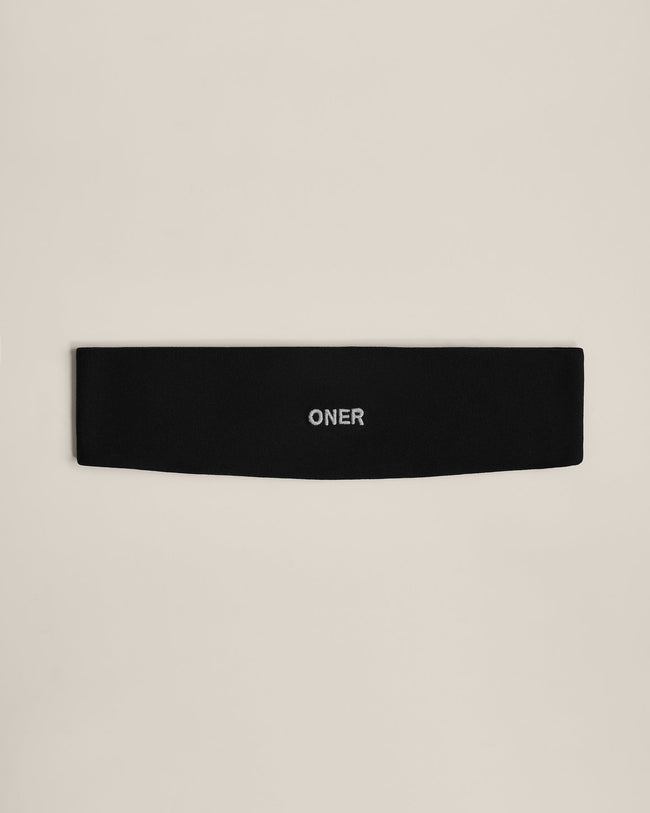 SoftMotion™ Headband with Grey Logo | Black