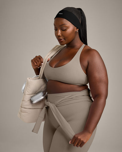 SoftMotion™ Headband with Grey Logo | Black