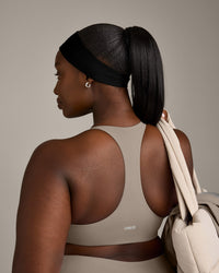 SoftMotion™ Headband with Grey Logo | Black