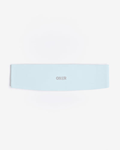 SoftMotion™ Headband with Grey Logo | Cloud Blue