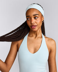 SoftMotion™ Headband with Grey Logo | Cloud Blue